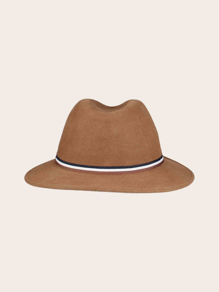 Wasserabweisender Fedora Hut mit bugatti-Flag und Filz-Optik