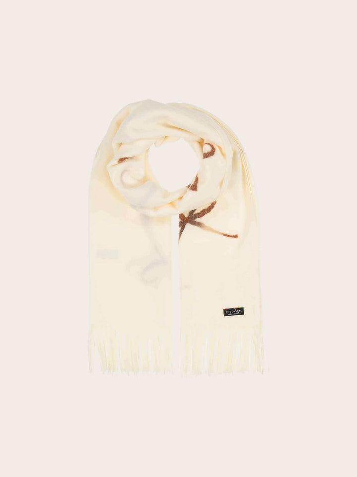 Cashmink-Stola mit eingestickten Schleifen aus Viskosemischung