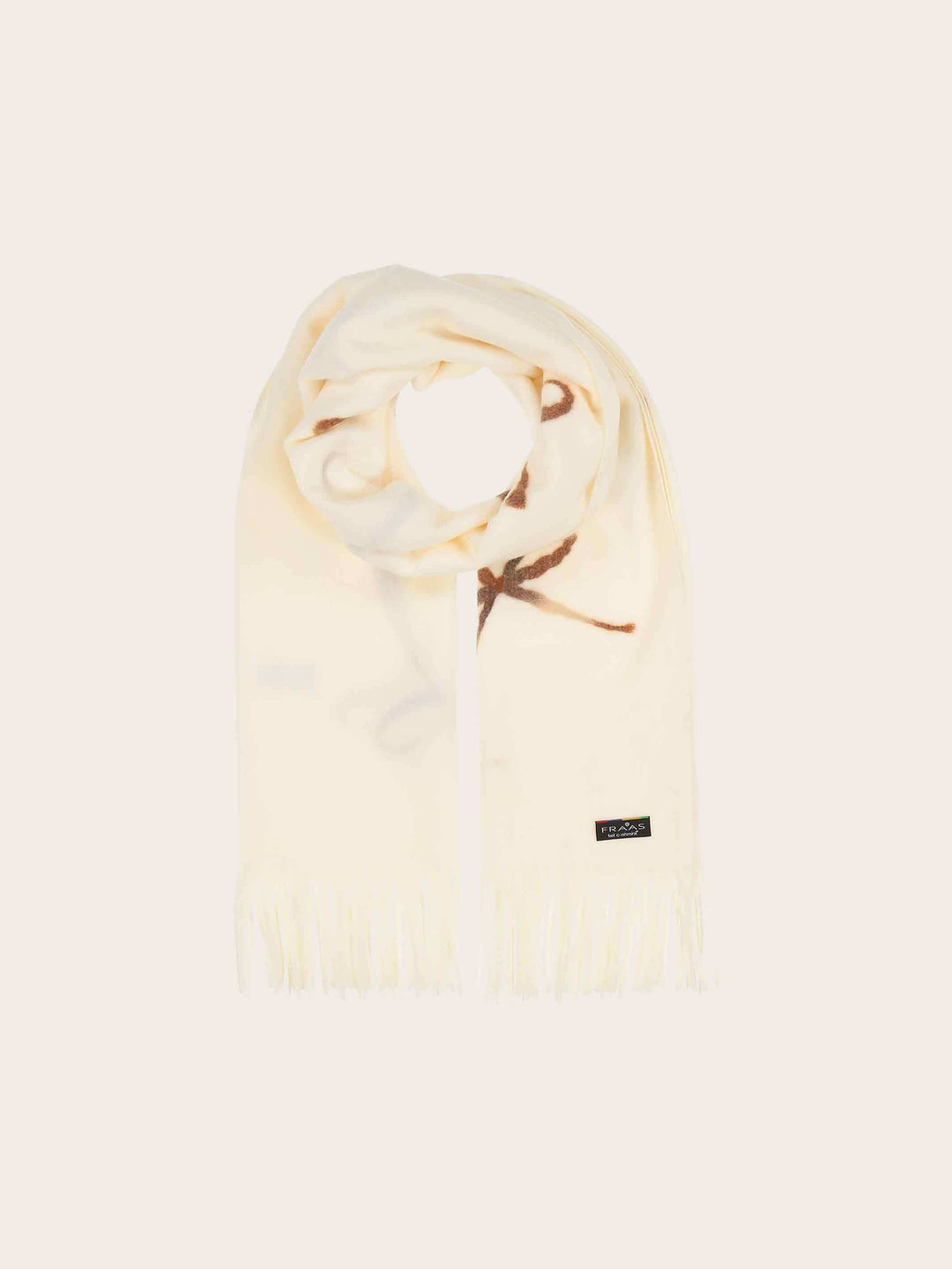 Cashmink-Stola mit eingestickten Schleifen aus Viskosemischung