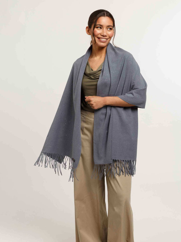 Elegante Cashmink-Stola mit zartem Glitzer