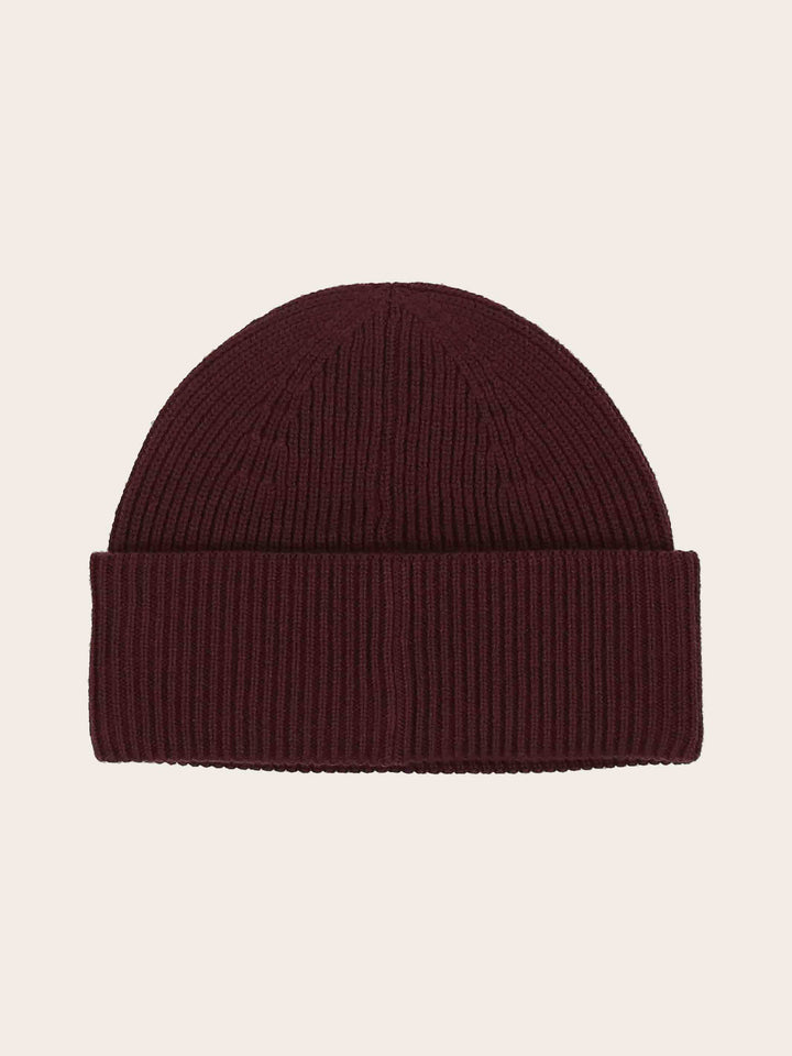 Einfarbige bugatti Beanie mit Signature-Flag