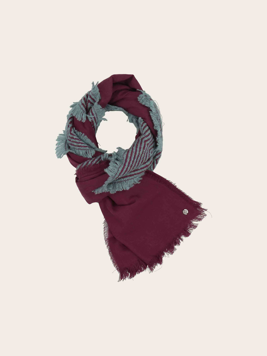 Sustainability Edition - Fil Coupé Stola mit geometrischem Muster