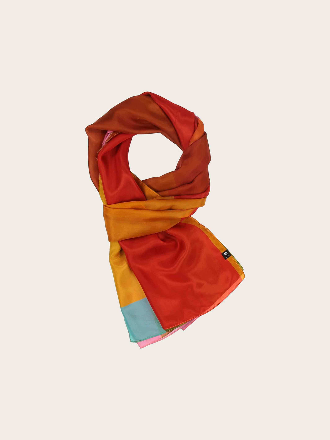 Elegante Seiden-Stola mit buntem XL-Print