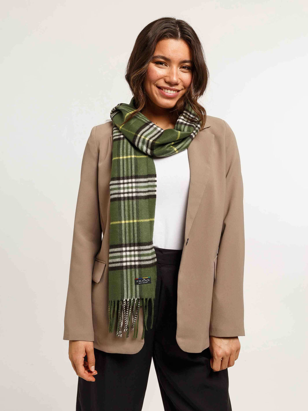 Schmaler Cashmink-Schal mit FRAAS Plaid Karo