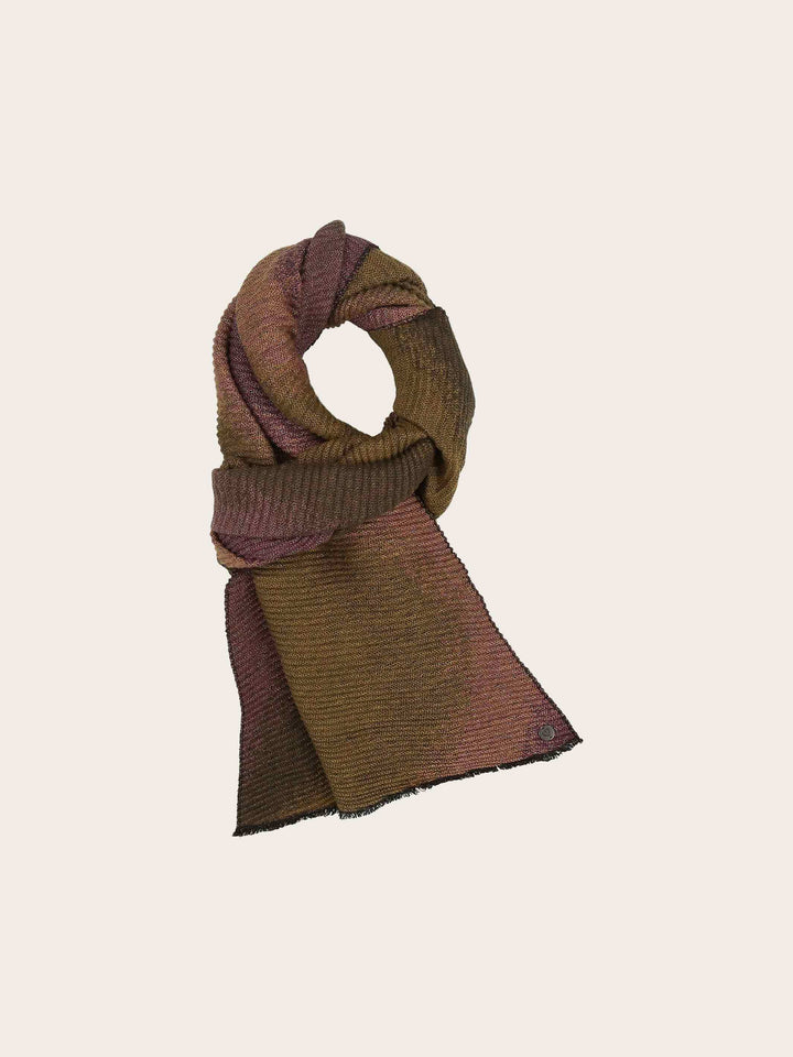 Glitzernder Plissee-Schal mit Wave-Design