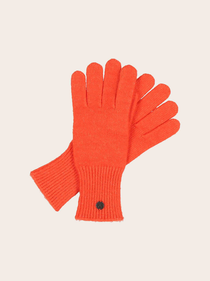 Einfarbige Strickhandschuhe in Wollmischung
