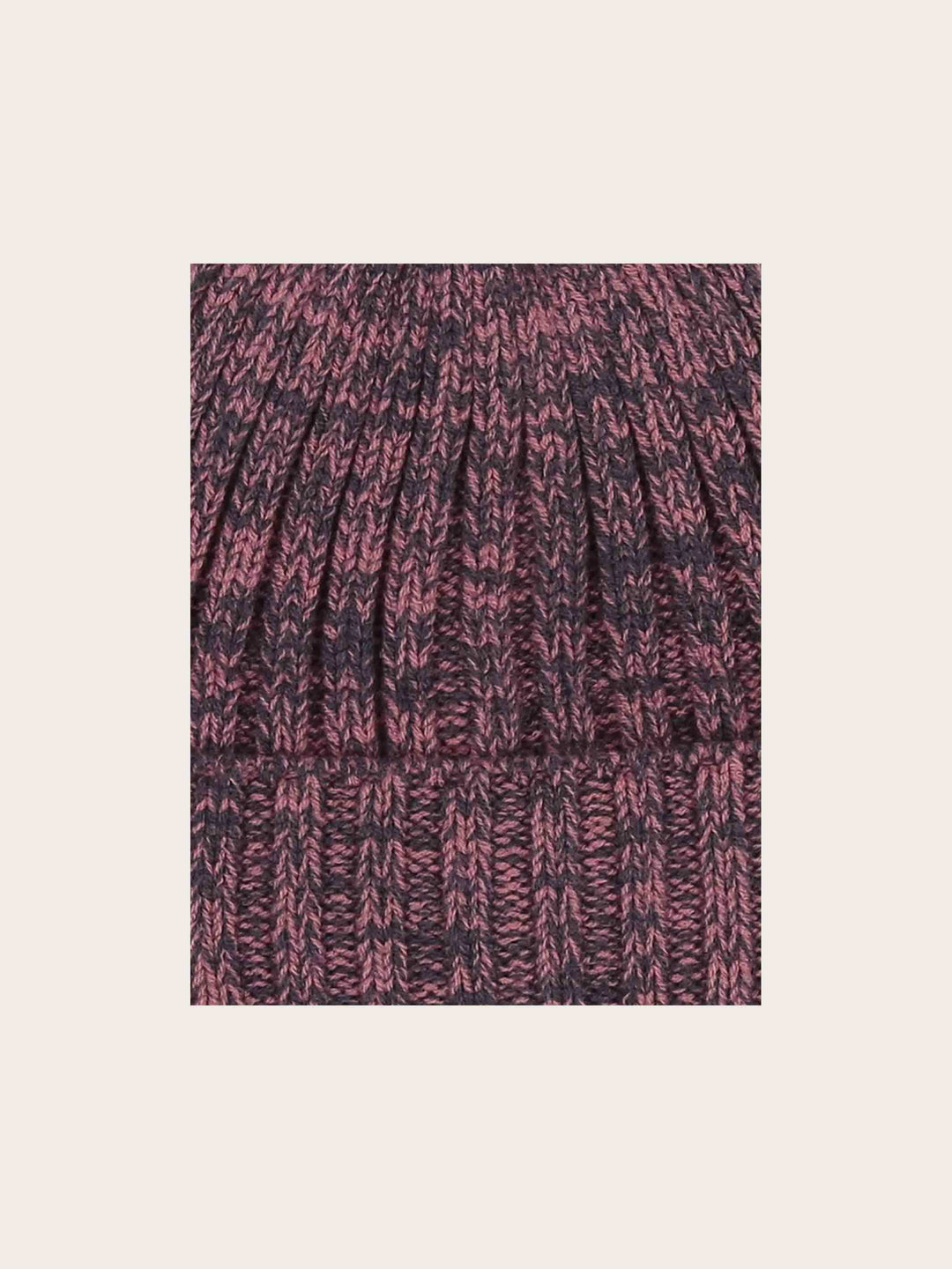 Gestrickte zweifarbige Beanie mit bugatti-Label