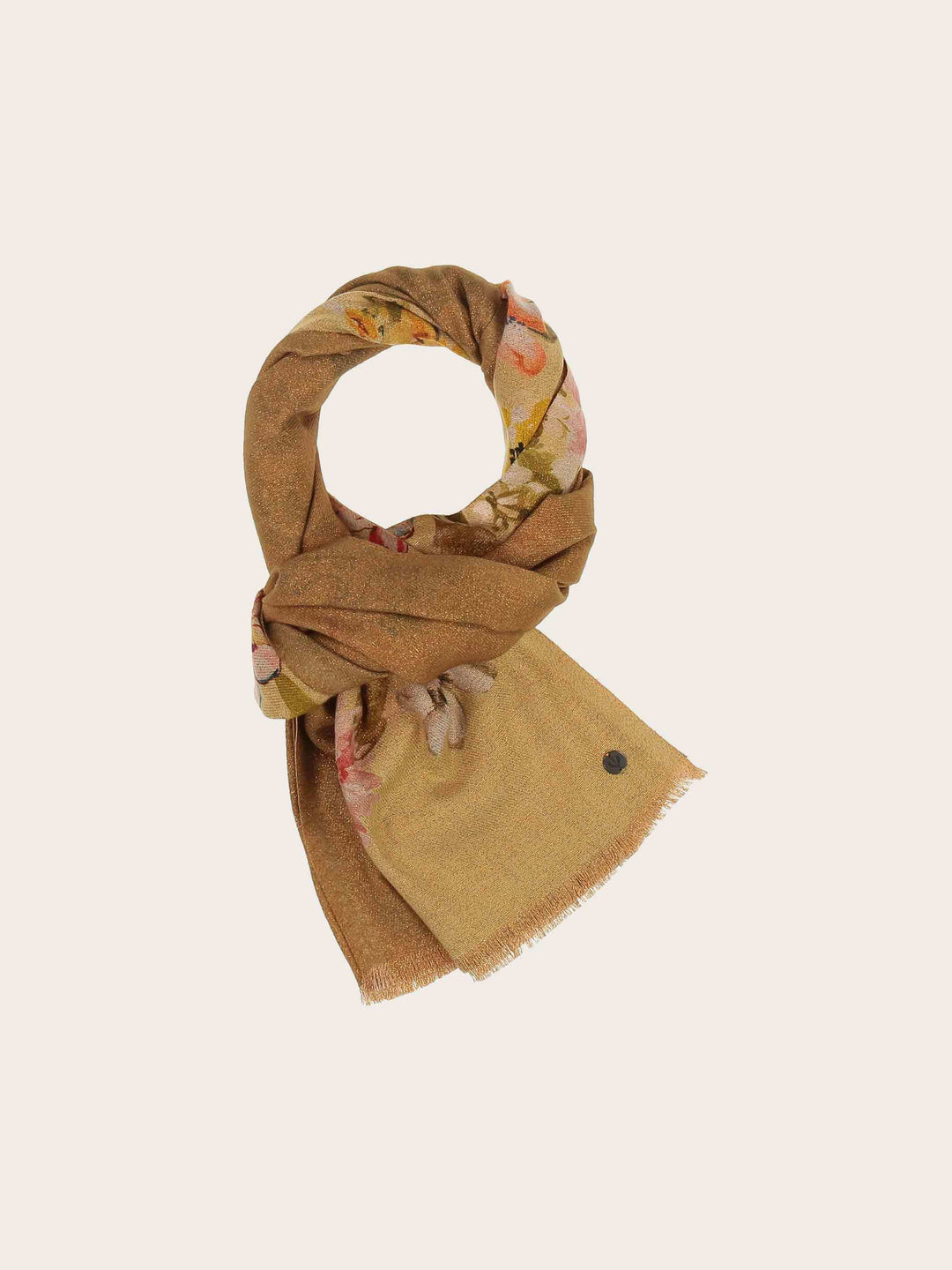 Glitzernder Doubleface-Schal mit romantischem Blumen-Print