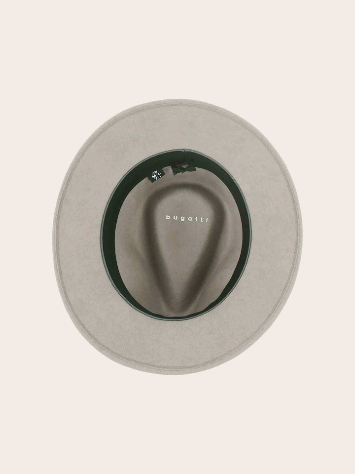 Wasserabweisender Fedora mit Lederband und bugatti-Label