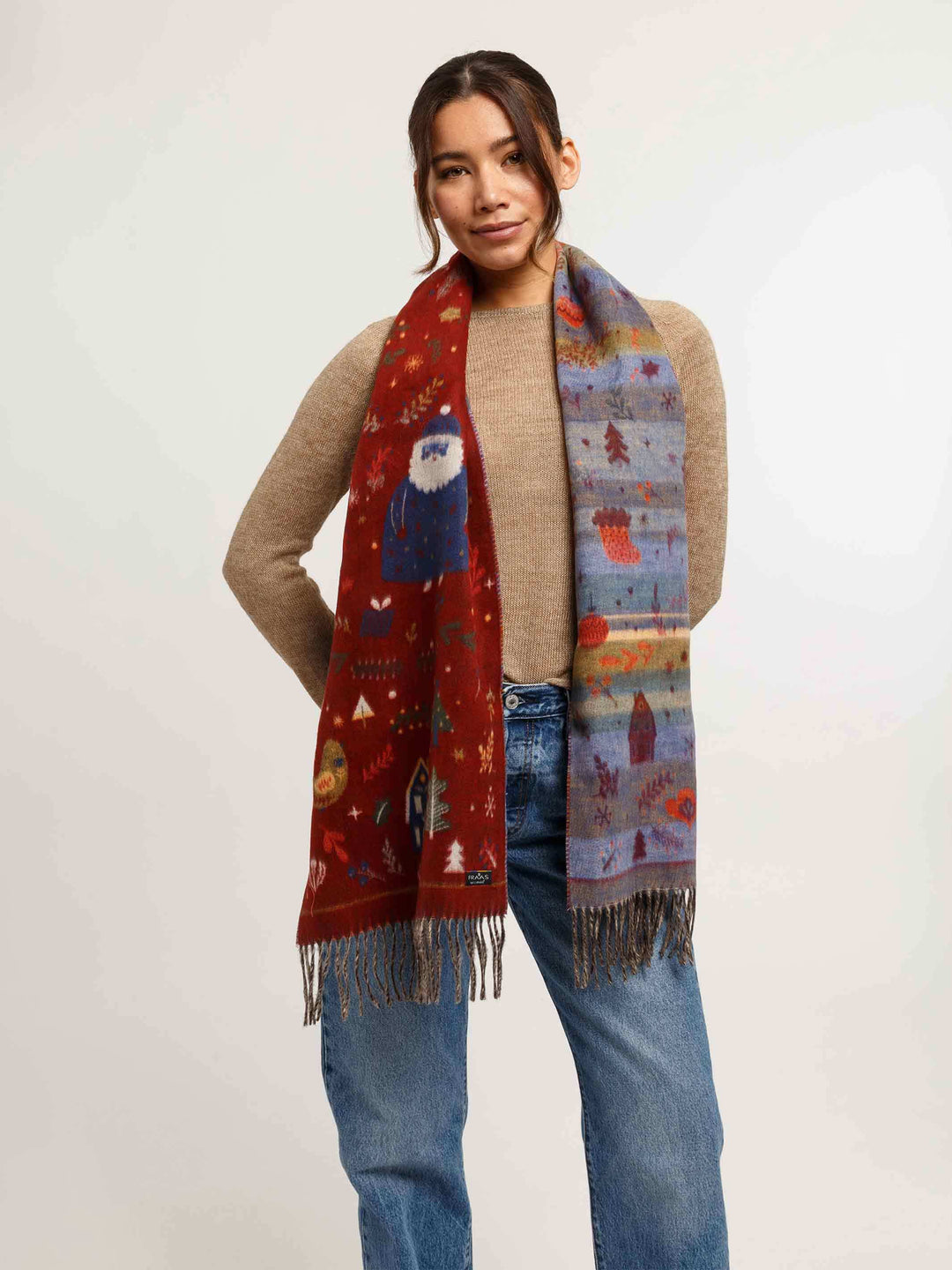 Cashmink-Schal mit Weihnachts-Design