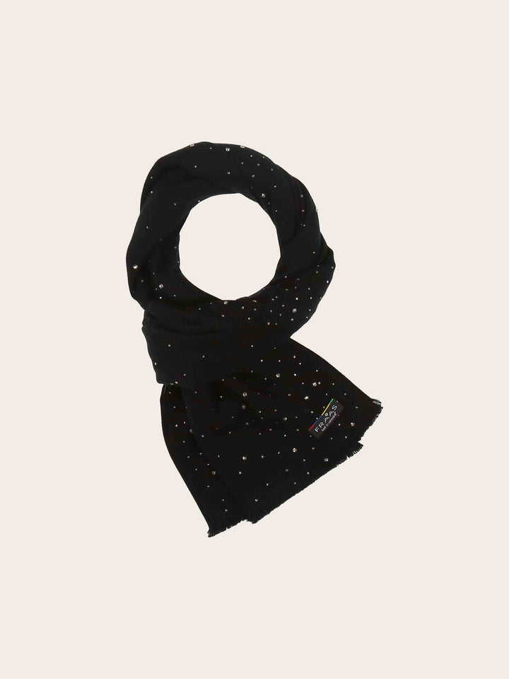 Elegante Cashmink-Stola mit Strass-Steinchen