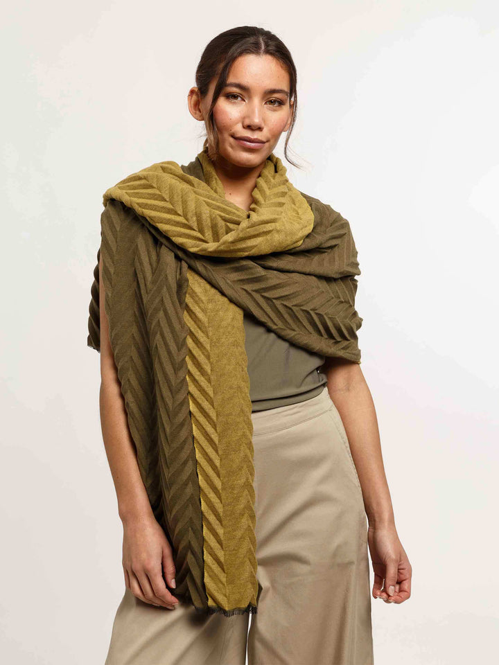 Doubleface Plissee-Stola