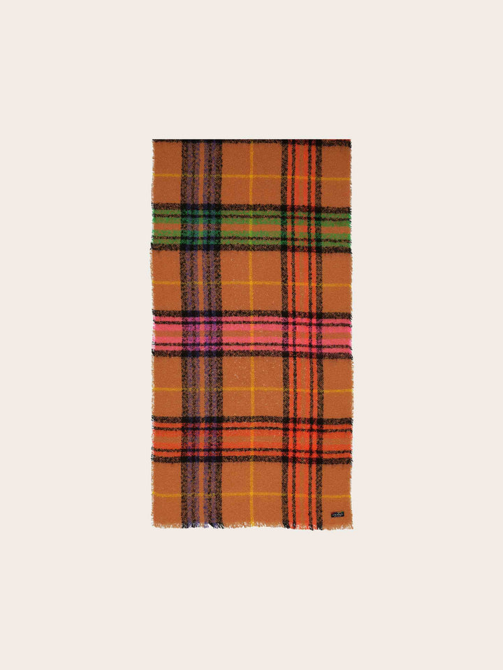 Kuschelige Bouclé Cashmink-Stola mit FRAAS Plaid Karo