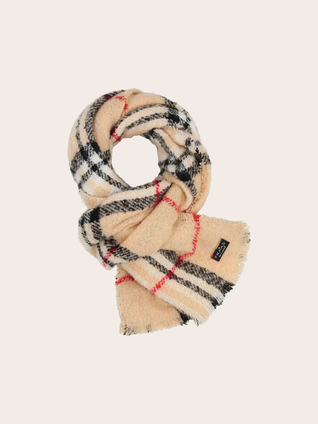 Kuschelige Bouclé Cashmink-Stola mit FRAAS Plaid Karo
