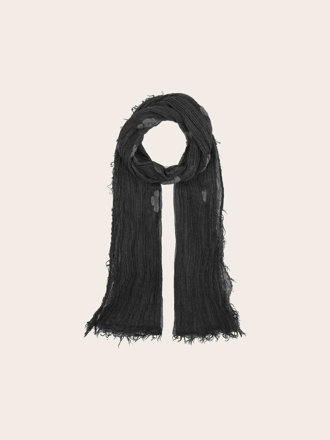 Stola mit Blumen-Stickerei aus Viskosemischung