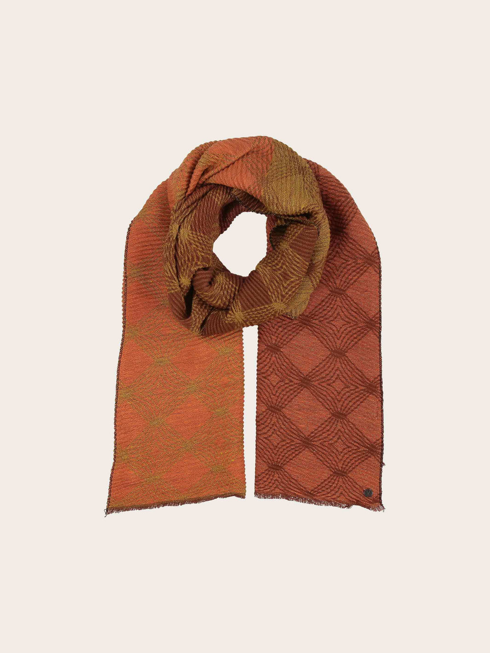 Glitzernder Plissee-Schal mit geometrischem Muster