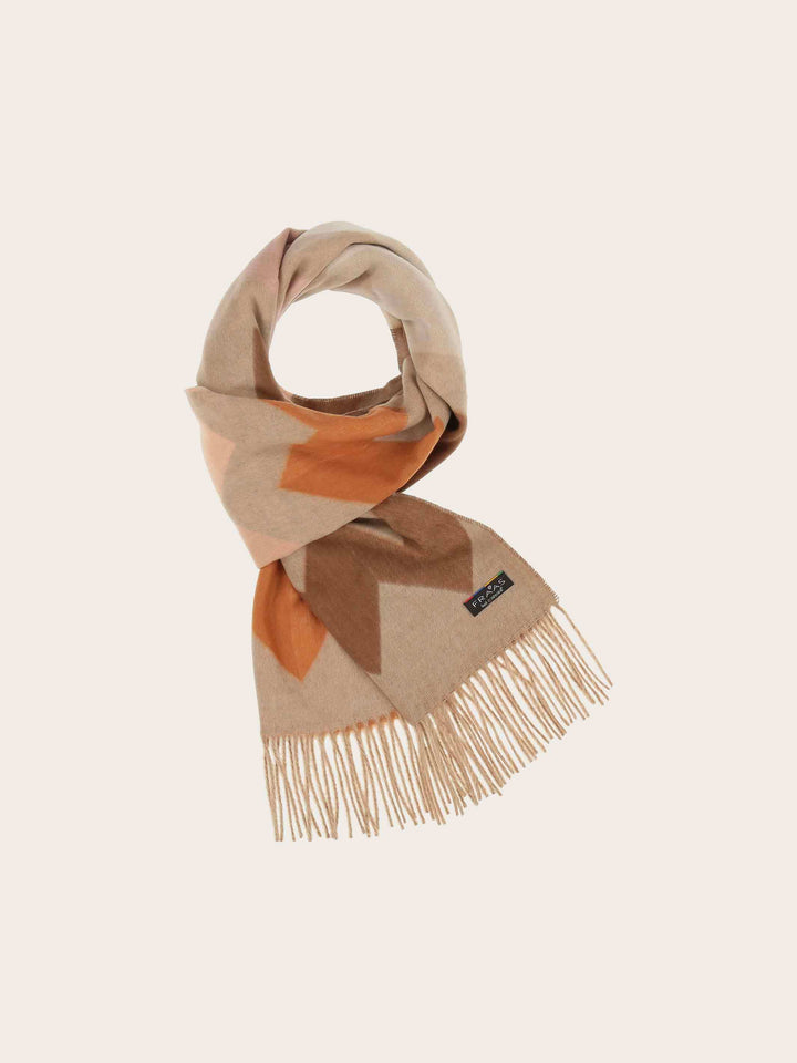 Cashmink-Schal mit mit grafischem Zickzack-Design
