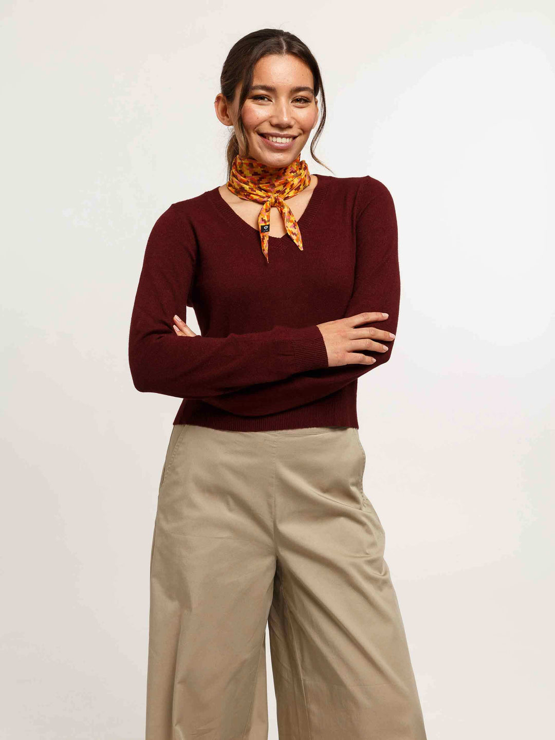 Diamond Shape Seidentuch mit geometrischem Print