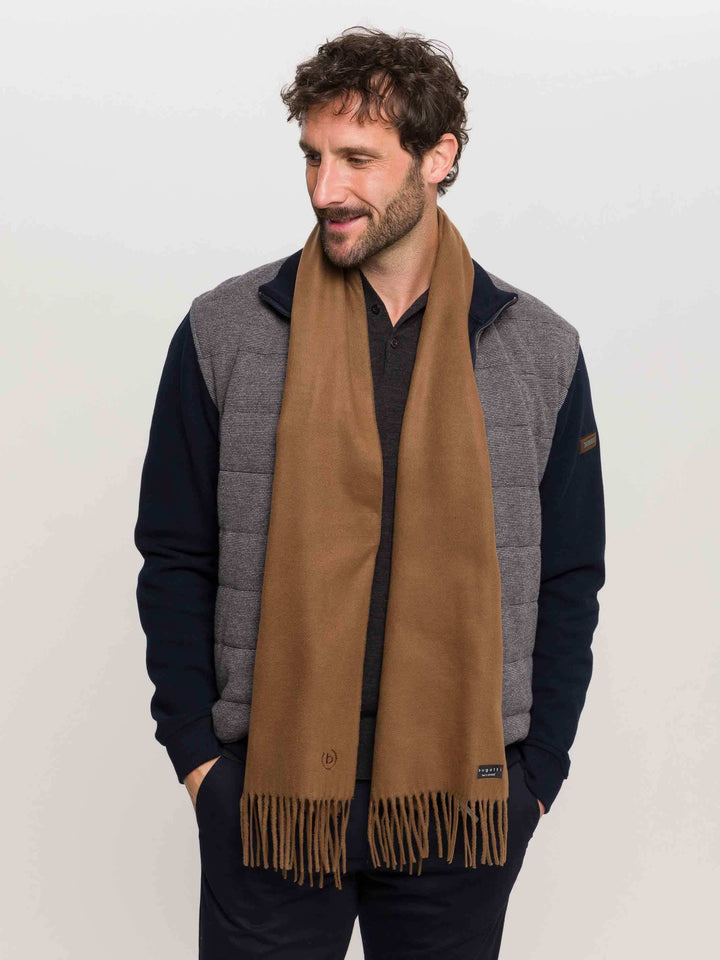 Cashminkschal mit gesticktem bugatti Logo