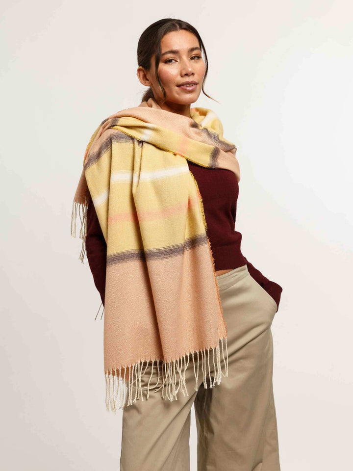 Glitzernder Schal mit Streifen-Design