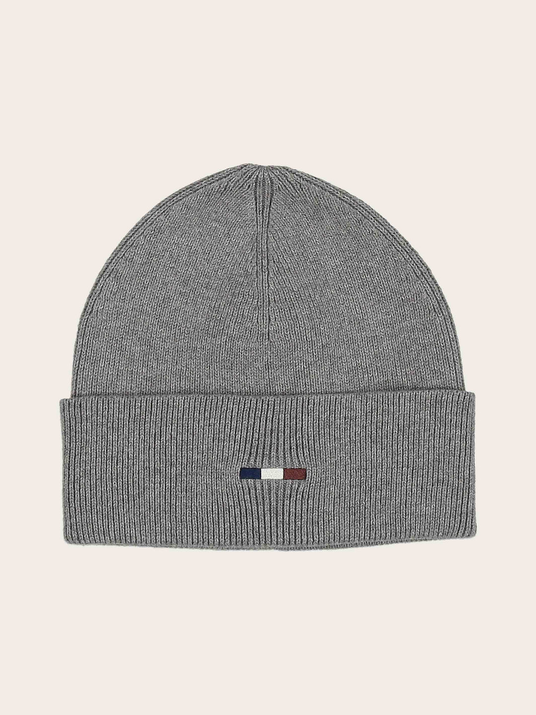 Einfarbige Beanie mit gestickter bugatti-Flag