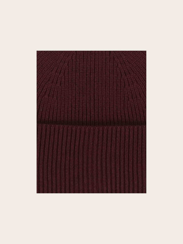 Einfarbige bugatti Beanie mit Signature-Flag