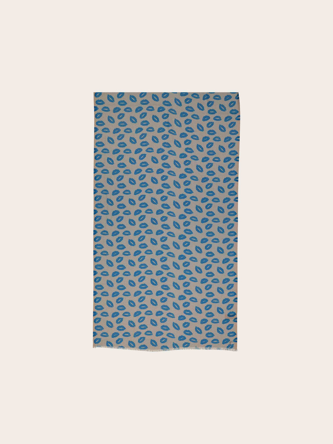 Glitzernder Doubleface-Schal mit Kussmund-Print