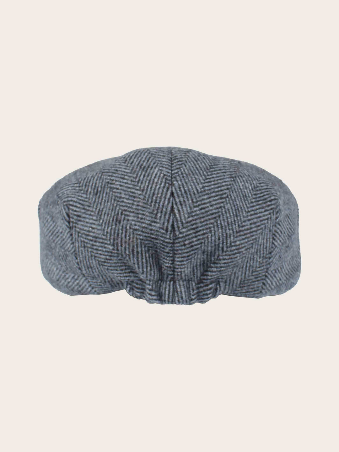 Einfarbige melierte bugatti Flatcap mit Fischgrat-Design