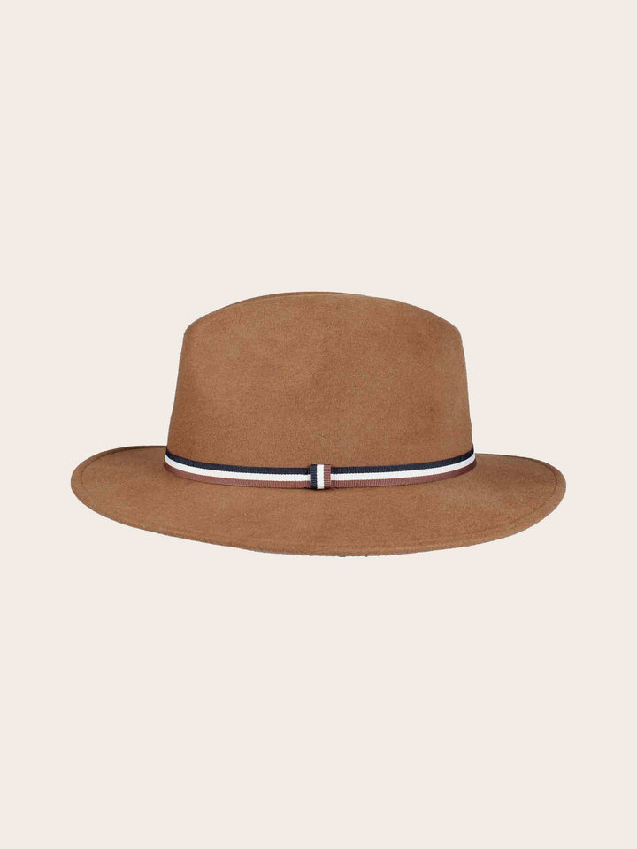 Wasserabweisender Fedora Hut mit bugatti-Flag und Filz-Optik