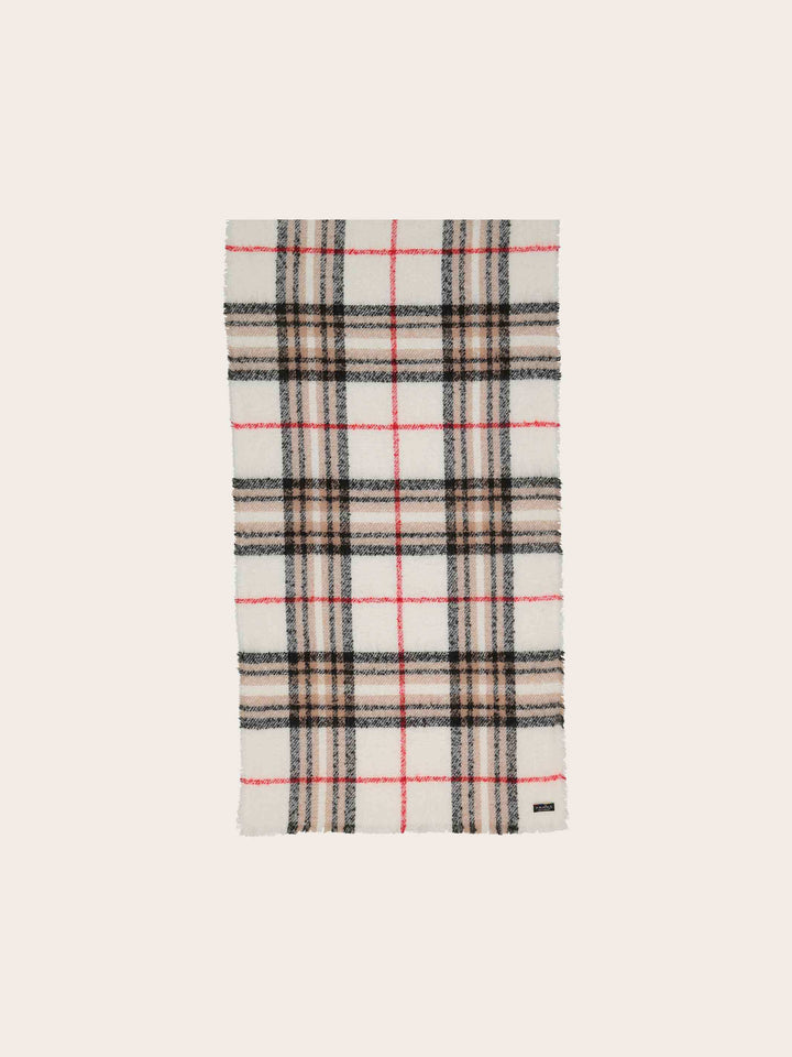 Kuschelige Bouclé Cashmink-Stola mit FRAAS Plaid Karo