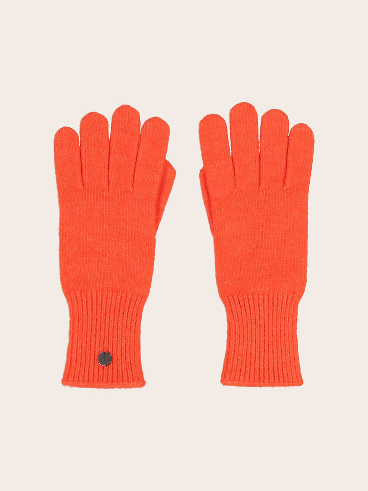 Einfarbige Strickhandschuhe in Wollmischung