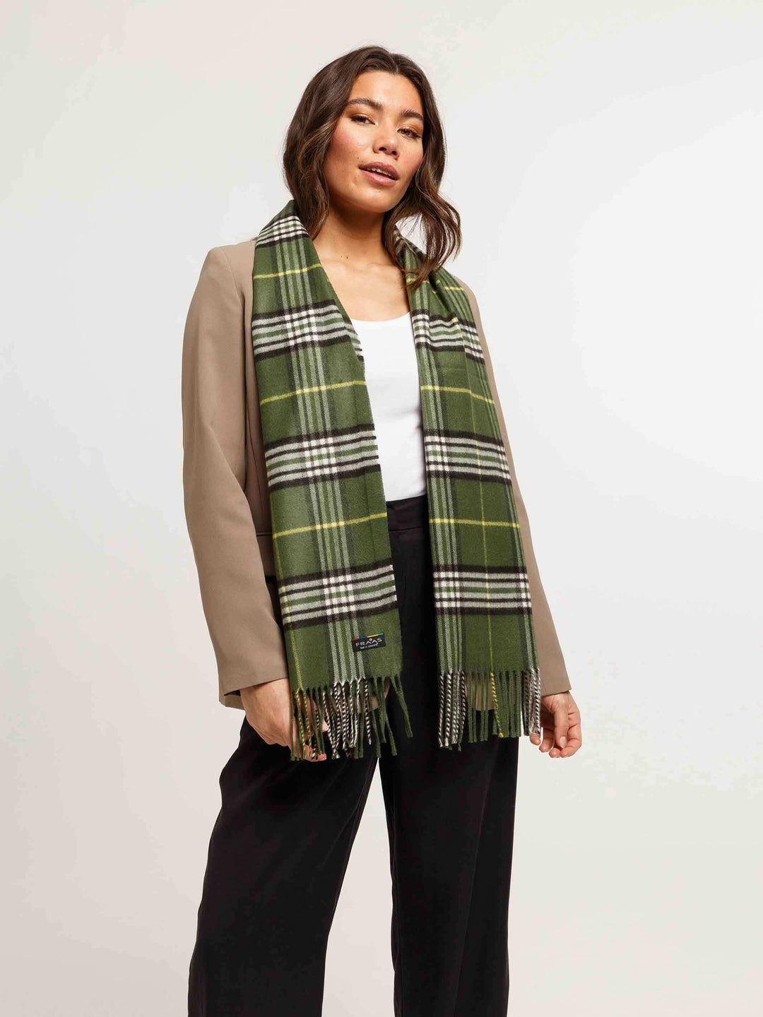Schmaler Cashmink-Schal mit FRAAS Plaid Karo