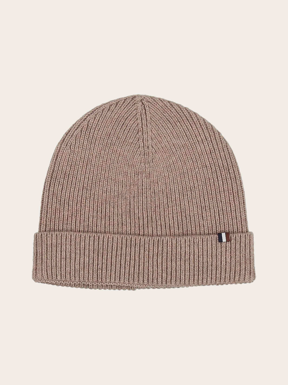 Einfarbige bugatti Beanie mit Signature-Flag