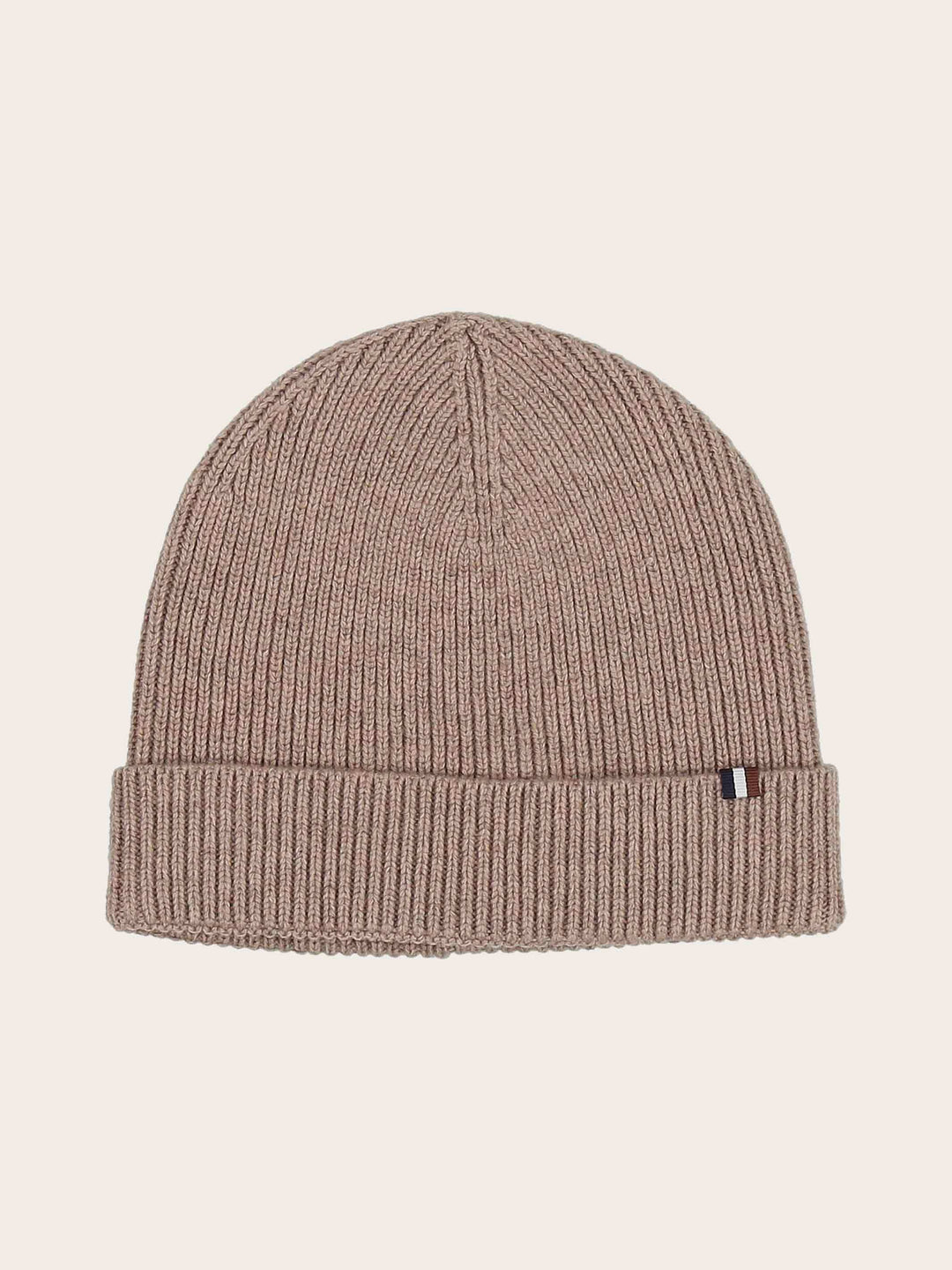 Einfarbige bugatti Beanie mit Signature-Flag