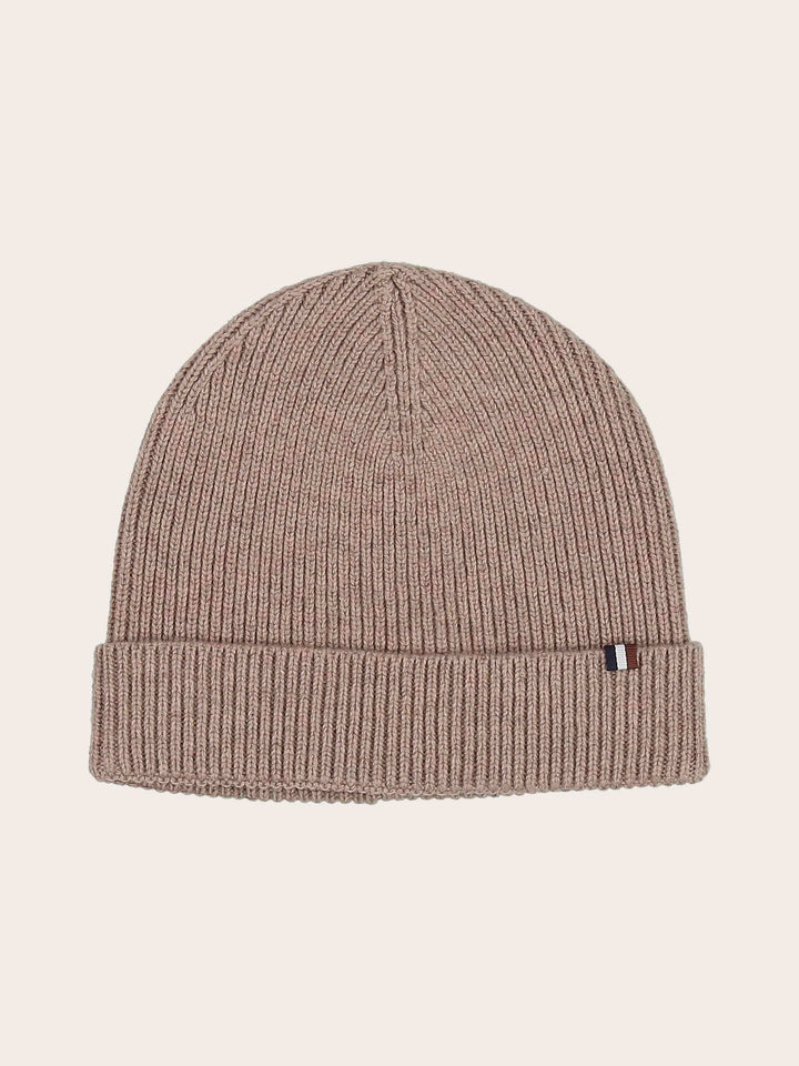 Einfarbige bugatti Beanie mit Signature-Flag