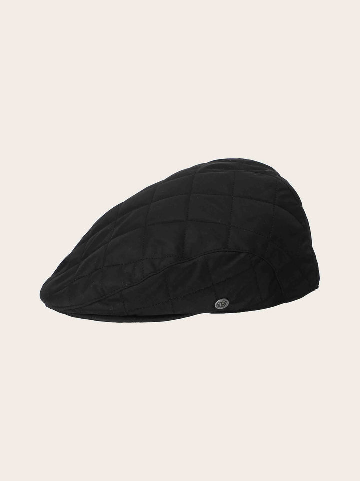 Einfarbige wetterabweisende bugatti Puffer-Flatcap mit Ohrenklappen