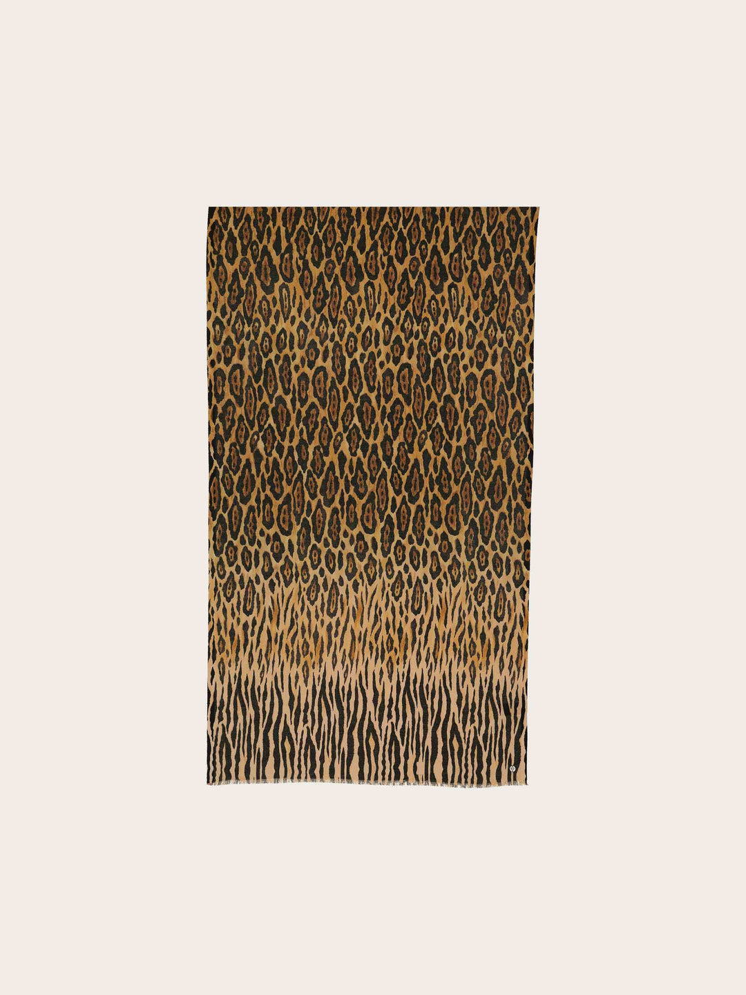 Glitzernder Doubleface-Schal mit Animal-Print