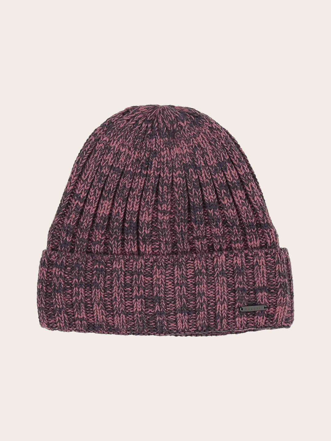 Gestrickte zweifarbige Beanie mit bugatti-Label