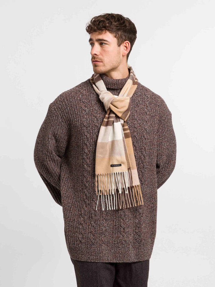 bugatti Cashminkschal mit Karomuster