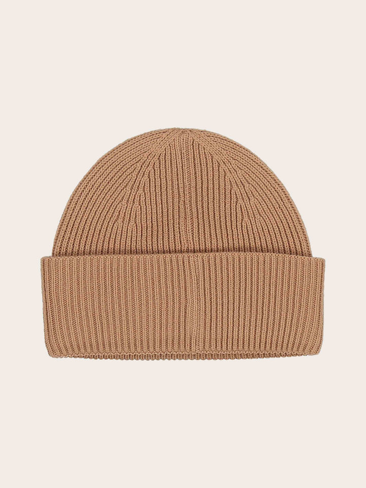 Einfarbige bugatti Beanie mit Signature-Flag