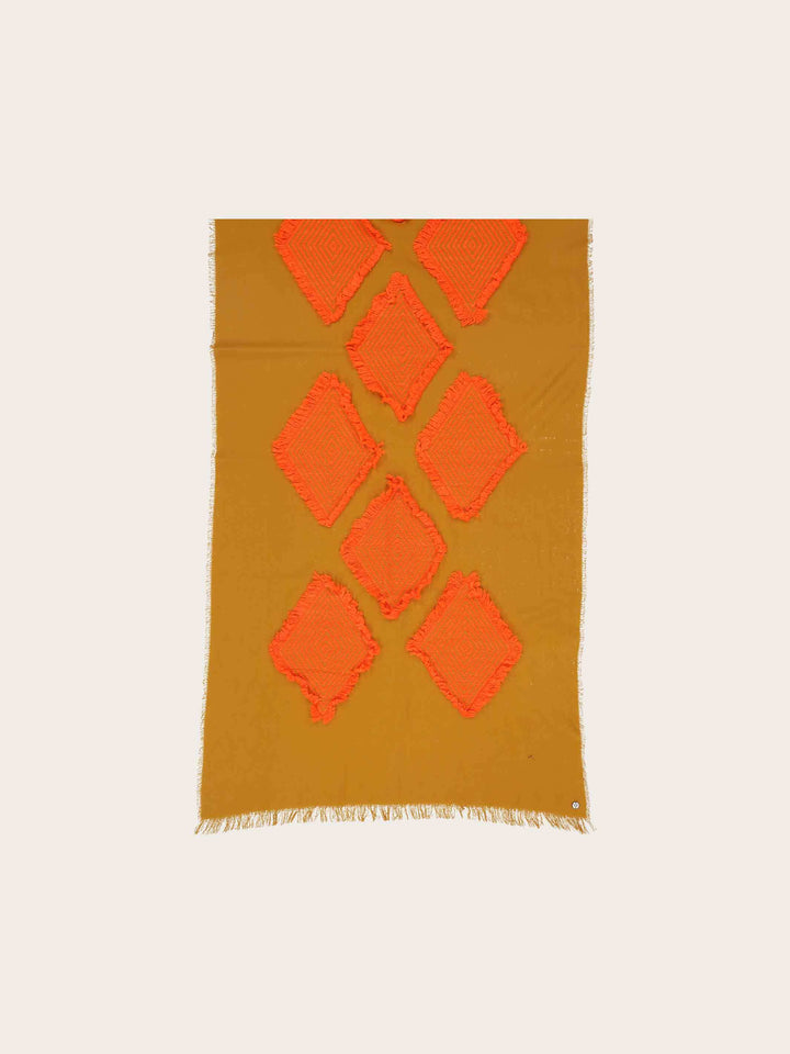 Fil Coupé Stola mit geometrischem Muster