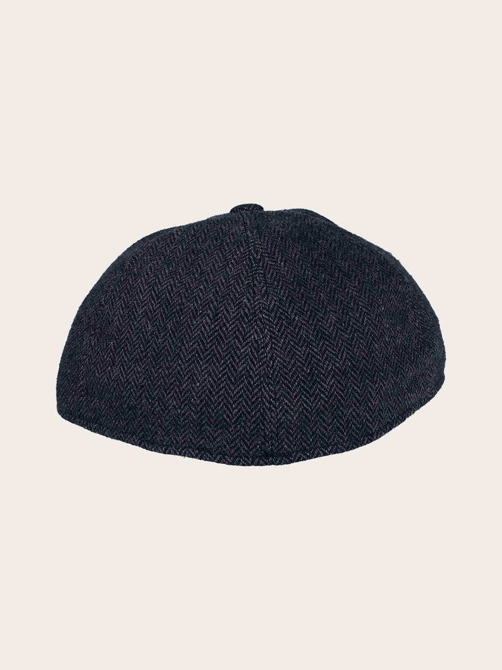 Wetterabweisende bugatti Flatcap mit Fischgrat-Design und Ohrenklappen