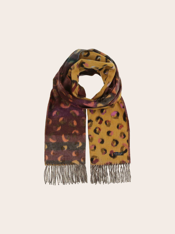 Doubleface Cashmink-Schal mit buntem Leo-Muster