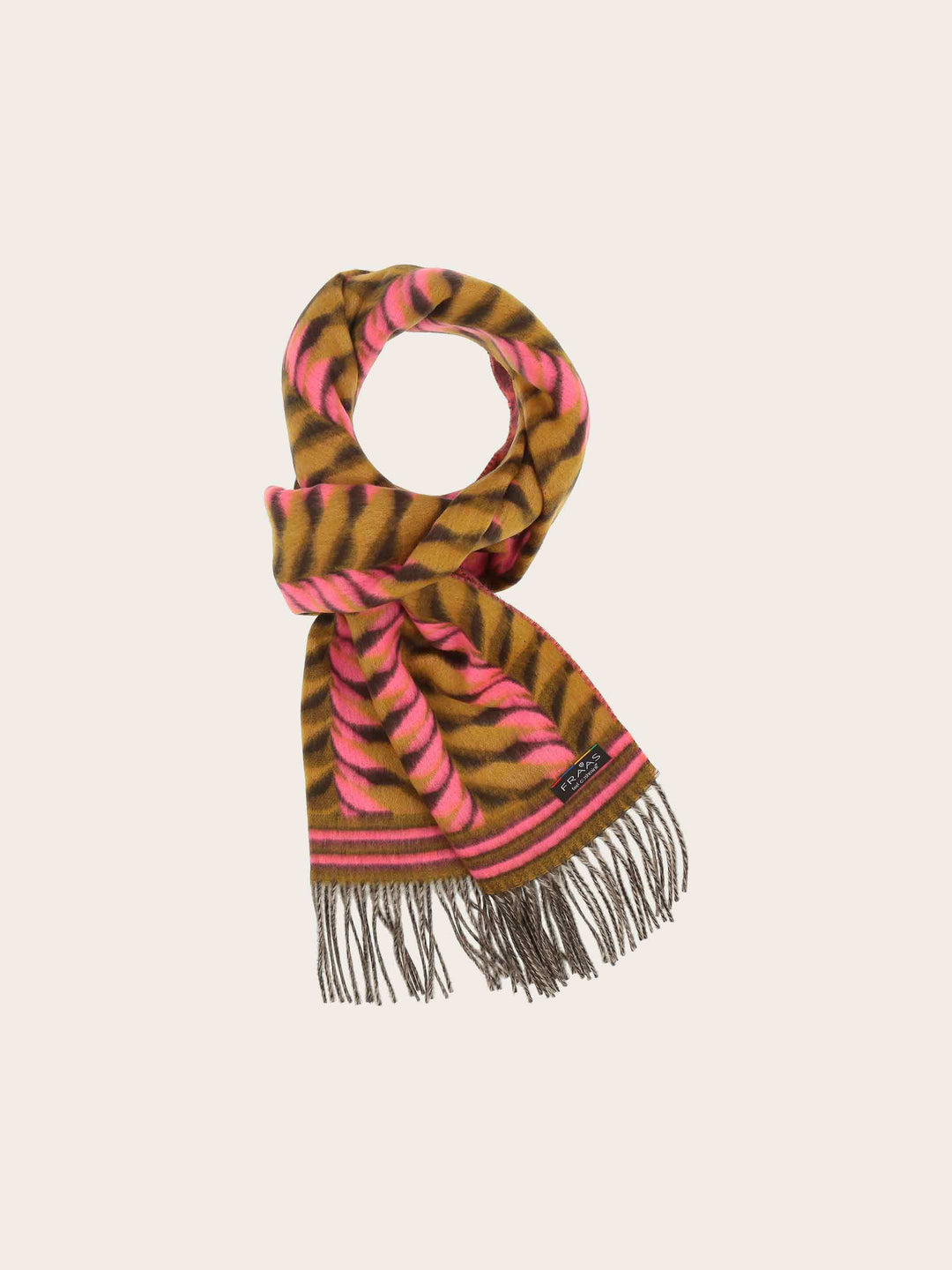 Cashmink-Schal mit mit grafischem Zackenmuster