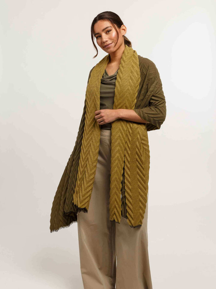 Doubleface Plissee-Stola