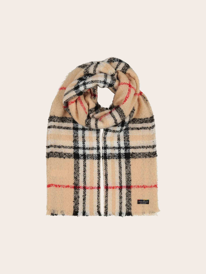 Kuschelige Bouclé Cashmink-Stola mit FRAAS Plaid Karo