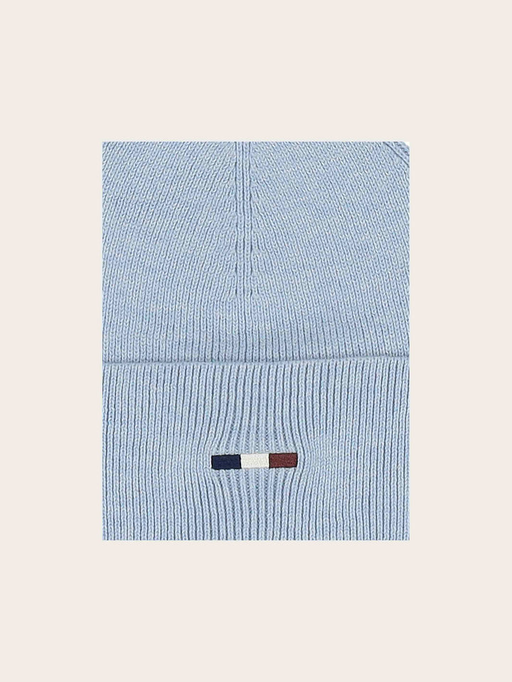 Einfarbige Beanie mit gestickter bugatti-Flag