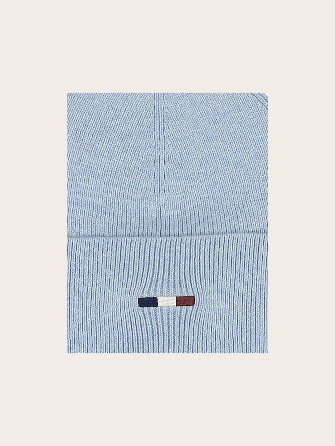 Einfarbige Beanie mit gestickter bugatti-Flag