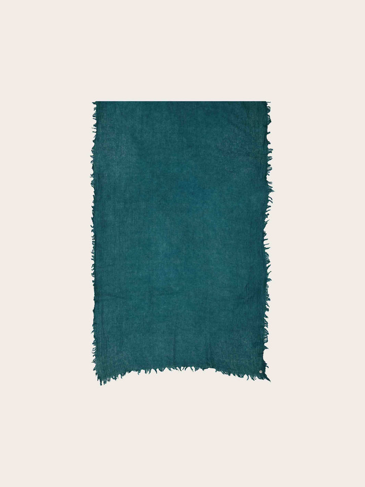 Einfarbige Wollstola mit Fransen