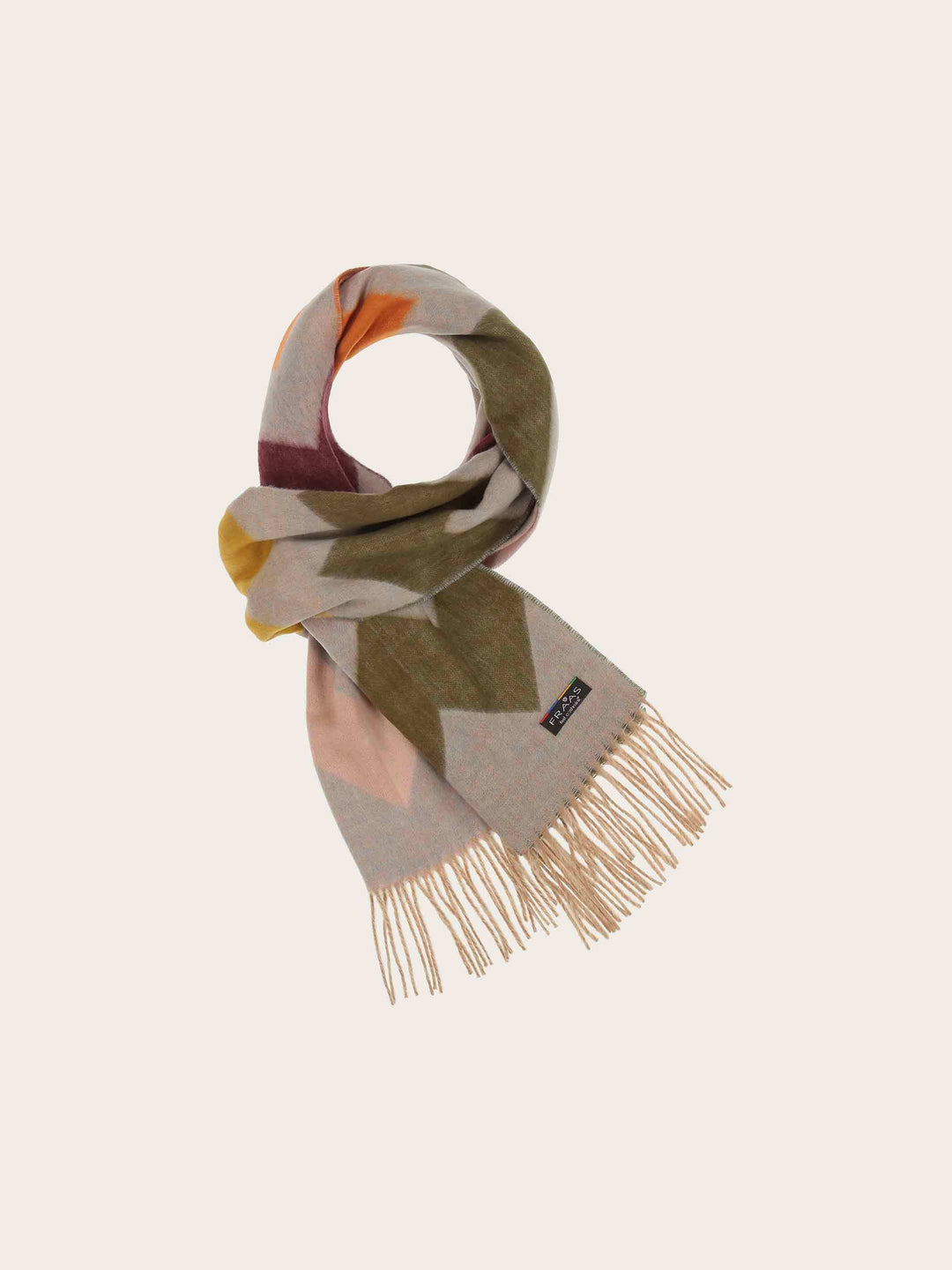 Cashmink-Schal mit mit grafischem Zickzack-Design